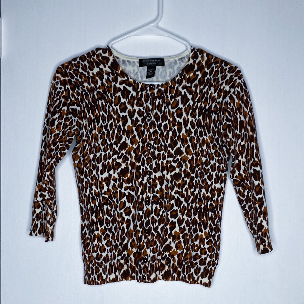 Cheetah print cardigan